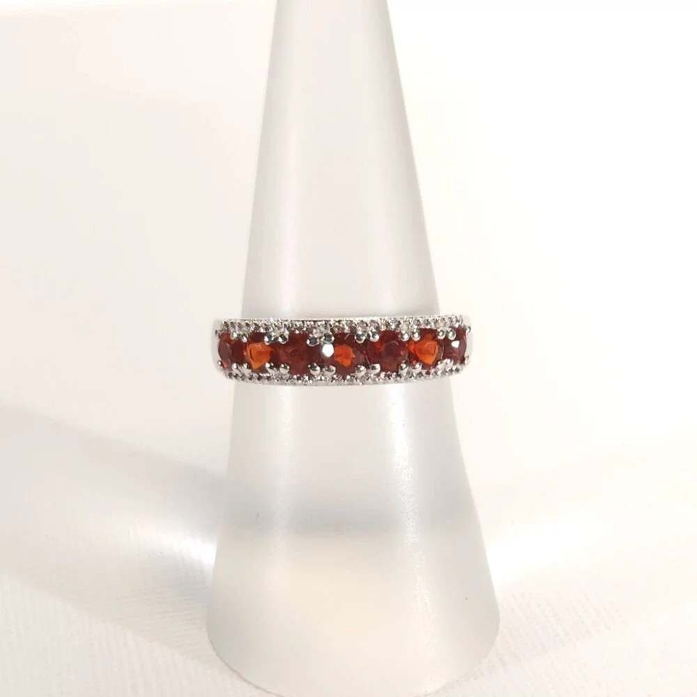 Fire Opal Band Ring Size 6